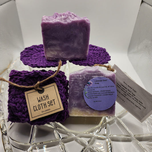 Lavender Swirl Soap Bar