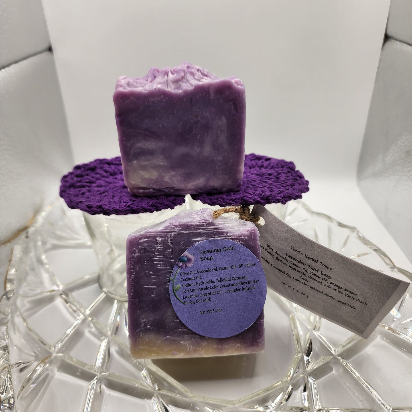 Lavender Swirl Soap Bar