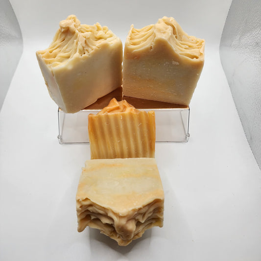 Orange Crème Sickle Swirl Soap