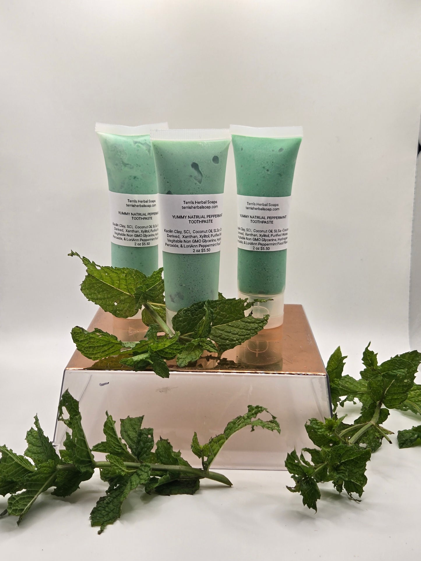Yummy Peppermint Toothpaste Floride Free