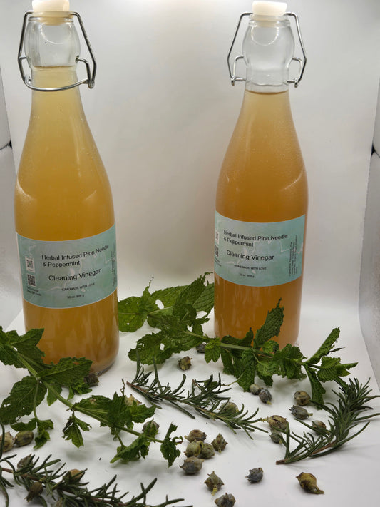 Herbal Infused Pine Needle & Peppermint Cleaning Vinegar