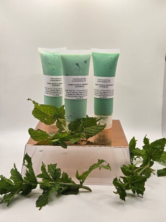 Yummy Peppermint Toothpaste Floride Free